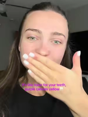 ✨ 30 minutes. Brighter-looking smile. That’s it💜 #purplewhitening #teethwhitening #whitesmile #beautyroutine #oralcare 