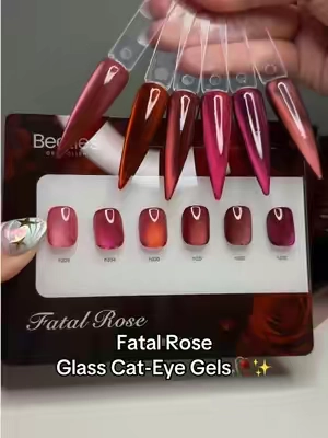 So warm & sultry but the best part is…they’re super affordable 🥀✨ @BeetlesGelPolish #fallnails #nailinspo #redcateye #diynails #nailsathome 