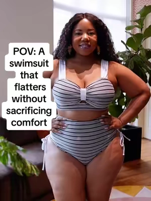 The kind of swimsuit that makes you want to book the beach trip. High-waisted, flattering, supportive, and so comfortable. #TikTokShop #SwimsuitFind #SummerStyle #BeachOutfit #VacationReady     