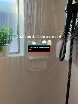This dual rainfall shower head set turns your shower into a spa day at home. Dual shower with 5 different water sprays settings Grab yours now before it sells out🛒🛍️ #rainfallshowerhead#ryamenshowerhead#summerwins#bathroomupgrade @RYAMEN 