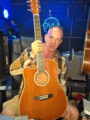 BCP beginner acoustic guitar that you can plug into an amp. IMO the electronics sound very good. It is acoustic/electric.  The amplifier comes with it and so does the soft case and everything you need to plug and play! #guitar #guitarist #guitartok #beginnerguitar  #bcp 