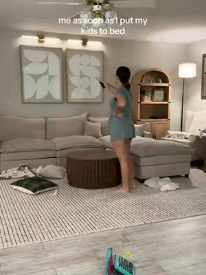 iPad kid as soon as my kids are out of sight 🤣 #youngmom #cleanwithme #ipadgirly #coffeetable #hiddenstorage @GiratreeFurniture 