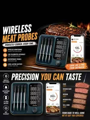 Never Overcook Meat Again #grilling #inkbird #meatthermometer #bbq #cookout 