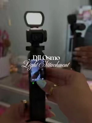 A must have for the DJI girlies 🤭🖤 #djiosmopocket3 #djiosmo #cameraaccessories #lightattachment #CapCut 