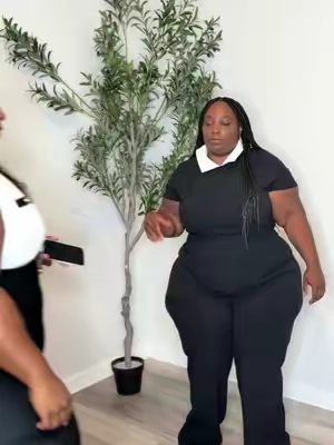 Black and white plus size jumpsuits #plussize #fashion #jumpsuit #tiktokshop #foryou 