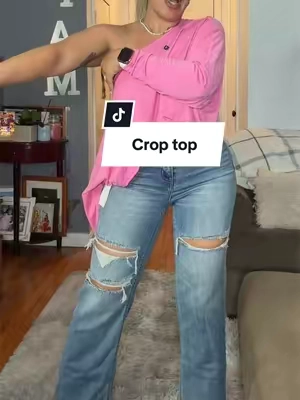Crop top con mangas #croptop #tiktokshopsummersale #tshirt #casualtop @Fisoew Fashion #longsleeveshirt 