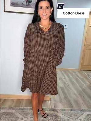Perfect for fall 🍁 #falloutfits #BackToSchool #tiktokshopbacktoschool #tiktokshopsummersale #falldress 
