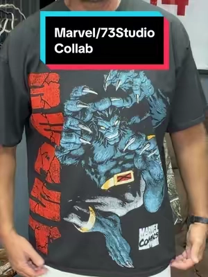 Official 73Studio Marvel X-Men Beast vintage graphic t shirt featuring the iconic Marvel X-Men character Beast. This men's oversized graphic tee features a black acid wash finish with bold Beast artwork for a vintage inspired streetwear look. Made from 100% cotton with an oversized fit, dropped shoulders, short sleeves, ribbed crewneck, and durable twin needle stitching. A great Marvel shirt for X-Men fans, comic book fans, collectors, or anyone looking for an oversized vintage style graphic tee.@Culture Kings #tiktokshopcreatorpicksokshopsummerturnup #summerwins #tiktokshopbacktoschool #SummerSale 