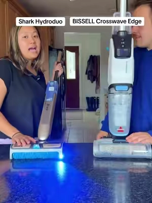 Which best-selling vacmop is the better buy? Shark Hydrovac vs BISSELL Crosswave Edge #vacuummop #floorcleaning #mopping #moppingfloors #bissellcrosswave 