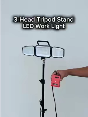 Lightweight stand design for easy setup.🔋💡✨#ecarke #light #worklight #milwaukee #construction 