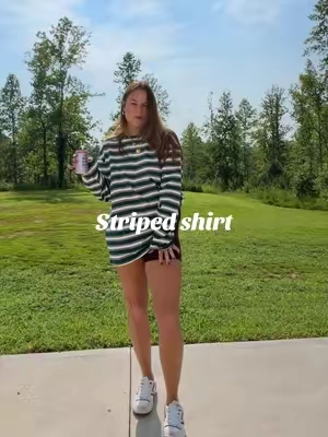 The stripe shirt of my dreamessss!! Love the fit nd color of this one!  #fashion #fallfashion #fyp #fypシ #sahmoutfits 