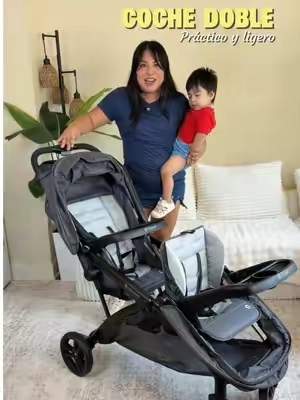 Este coche doble está perfecto para una mami de dos bebés. #babystroller #doublestroller #babyessentials #babymusthaves #tiktokshopsummersale @Baby Trend Inc 