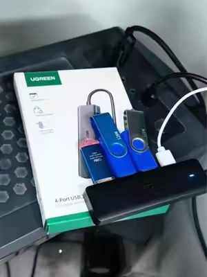 End the USB port struggle for good! This 4-port hub connects all your devices at once: Z SuperSpeed data transfer up to 5Gbps Universal compatibility across devices Perfect for both gaming and work 4 ports.No more excuses. Your cable chaos solution is here. #usbport #usbhub #gamingpc #laptop #tiktokshopsummersale 