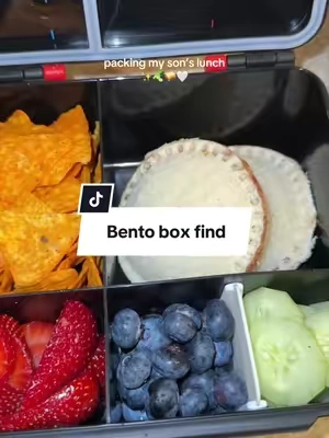 this little bento lunch box is the cutest ✨😍 #bento #bentobox #bentoboxlunch #bentoboxideas #tiktokshopcreatorpicks 