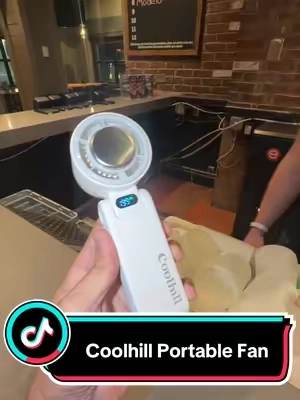 This will last his whole shift he said😳 #portablefan #tiktokshop #coolingfan #handheldfan 