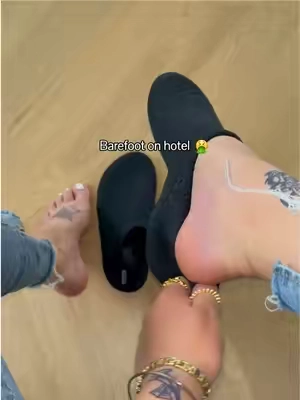 Hotel floors creep me out🤮,so l always pack these🖤#houseshoes #travelshoes #portable #barefootshoes #slippers 
