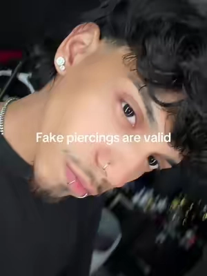 Fake piercings are valid #piercing #piercings #alt #snakebites 