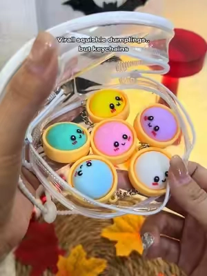Who could resist these adorable little things~ 😊💕#squishy #fidgettoys #dumplings #squishydumplings #dumpling