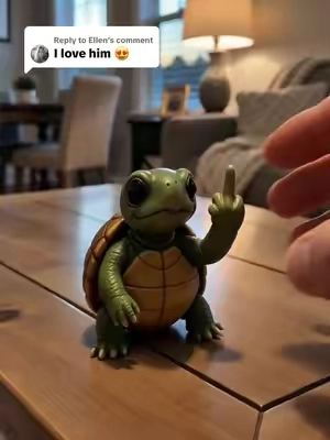 Replying to @Ellen So lovely ☺️ 😍🤣 #3dfunny #turtle #mini #animals #tiktokshopcreatorpicks 
