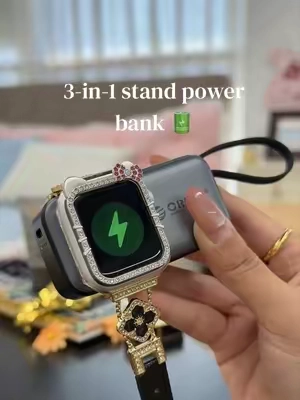 The Cutest Power Bank I've Ever Owned ✨#TikTokMadeMeBuyIt#AmazonFinds#Tec
 hTok#TravelEssentials#PowerBank