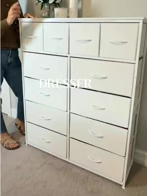 Organiza tu espacio con este dresser de tela de 12 cajones. Su diseño moderno ofrece gran capacidad de almacenamiento  @NOVA CASA  #Dresser #StorageOrganizer #bedroomfurniture 