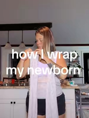 Here’s how I wrap baby #postpartum #baby #newborn #tutorials #tiktokshop 