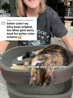 Replying to @chefshells I agree this color is so much better! #catscratcher #scratcher #catbed #catfurniture #TikTokshopbacktoschool 