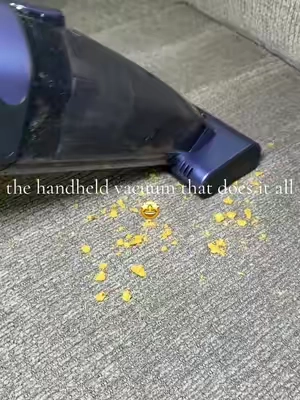 it is seriously a game changer not having to carry around & dissasemble my big regular vacuum just to clean these areas. 🤩 #handheldvacuum #vacuuming #vacuumcleaner #pethairremoval 