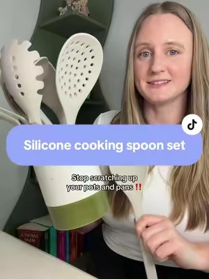 This was the easiest kitchen switch I’ve made in a while. My stainless steel pots and pans are grateful! #cookingspoons #kitchenhack #kitchentool #kitchengadgets #cookingathome 