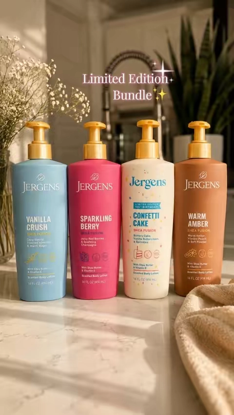 Confetti Cake is a DREAM 😍 #jergens #jergen #lotion #lotions 