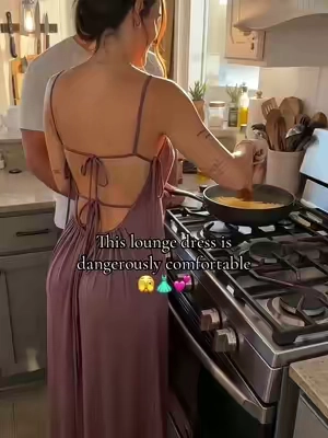You'll love this dress...and he will too. #loungedress #moomoo #backless#housedress #TikTokShopFashion #summeroutfit #dresshaul #dresslover #dress #outfitinspo #fyp 