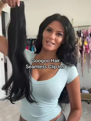 hair so seamless you can’t even tell their clip ins ✨ #googoohair #googoohairextensions #hairextensions #longhair #tiktokshopsummersale 