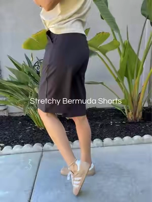 Wearing the 14in inseam option ✨ @G4Free Store #bermudashorts #yogapants #longshorts 