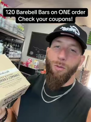 120 Barebell Bars on ONE order Check your coupons! #barebells #proteinbar #fyp 