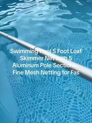 Swimming Pool 5 Foot Leaf Skimmer Net with 5 Aluminum Pole Sections - Fine Mesh Netting for Fas#paratiiiiiiiiiiiiiiiiiiiiiiiiiiiiiii #TikTokShopp #tiktokshopsummersale 