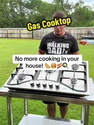 Cook everything from quick breakfasts to family dinners with this 5-burner gas cooktop designed for everyday cooking and entertaining. #vevorsuperbrandday #tiktokshopsummersale #summerfinds #KitchenUpgrade #HomeCooking 
