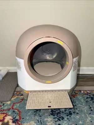 seriously didn’t expect this #automaticlitterbox #warcatpro #litterboxhack #litterboxtips 