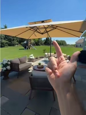 For the price of this patio umbrella with the base you can’t beat it #umbrella #outdoorumbrella #patioumbrella #outdoorfurniture #cantileverumbrella 