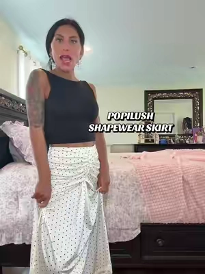 #satinskirt #midiskirt #popilush #shapewear #highwaistskirt  