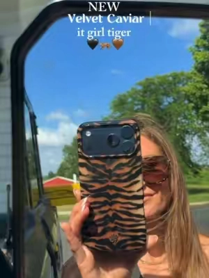 The NEW it girl tiger edition 🤎🖤 #iphonecase #velvetcaviar #velvetcaviarphonecase #iphone17case @Velvet Caviar 
