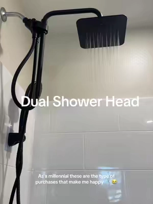 I’m getting old 😭 #dualshowerheads #bathroommakeover #aestheticbathroom #homeupgrades 