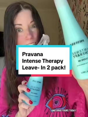 @Pravana has their Intense Therapy Leave-In in a 2 pack for back to school!#pravana #softhair #leaveinconditioner #hairtok 