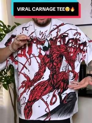 🔥This off-white boxy tee is one of the cleanest graphic tees from Culture Kings. Premium heavyweight quality, an oversized boxy fit, and insanely detailed front and back graphics make this an easy standout for any streetwear rotation. It’s easy to see why it’s one of the most-loved picks on TikTok Shop. Free 3-day delivery on orders over $60. 😮‍💨🔥@Culture Kings #culturekings #venom #carnage #mensfashion #TikTokShopFinds 