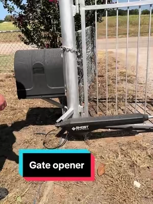Stop having to get in and out to open the gates or put you a gate in either way ##gateopener##gateway##driveway##homeimprovement##diyprojects