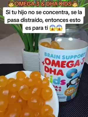 OMEGA-3 DHA KIDS 3,6,9, Apoya la visión, la concentración, el enfoque  #omega3 #omega3kids #kidshealth #supplements #tiktokshopbacktoschool 