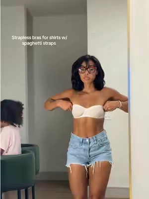These bras come with straps as well. I honestly didn’t know the bra was mesh but it has great support.  #straplessbra #tanktops #bras 