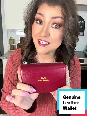 Genuine Cowhide leather wallet with RFID protection. #tiktokshopcreatorpicks #tiktokshopbacktoschool #leatherwallet #wallet #royalbagger 