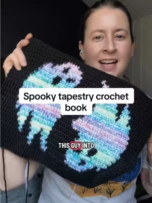 perfect for crocheters who can’t wait for spooky season. It includes 20 beginner-friendly tapestry crochet patterns along with guidance on color changes, making it a great introduction to the technique. From wall hangings and tote bags to pillows and other Halloween décor, it’s full of projects that let you add a little spooky personality to your home or your handmade gifts.