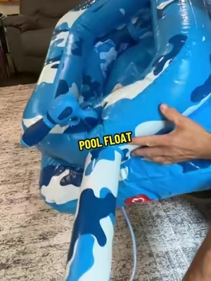 QPAU Kids 3-9 Years Old Tank Pool Float with Water Cannon, 0.35mm Extra Thick Inflatable Pool Toys for Boys Girls Ages 3-6, Heavy Duty Pool Floats with Cushioned Seat for Summer Water Battle, Blue/ Pink homeessentials, back to school #tiktokshopbacktoschool #poolfloat #poolaccessories #pooltoys 