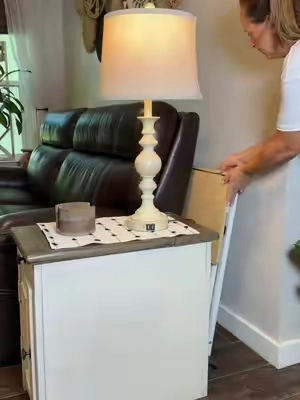 This folding table has officially earned a permanent spot in my living room. It folds away in seconds but is always ready when I need extra workspace. #FoldingTable #SmallSpaceLiving #HomeOrganization #LivingRoomIdeas #HomeEssentials 